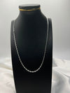 Cadena De Plata Plana Diamantada PTLB176