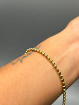 Pulso Militar Diamantado Luna Oro amarillo 18k 6,20 Gr / 2,95 mm / 18,5 Cm