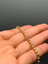 Pulso Militar Diamantado Oro amarillo 18k 3,27 Gr / 2,87 mm / 18,5 Cm