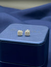 Topos De Plata De Plata Cuadrado Circon Blanco PTLB219