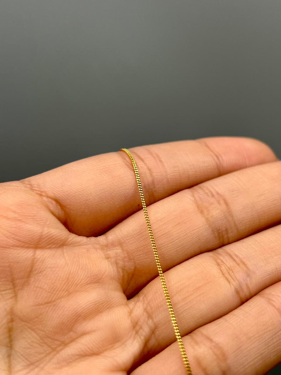 Cadena It Mini Cubana Oro amarillo 18k 1,53 Gr / 0,7 mm / 50 Cm