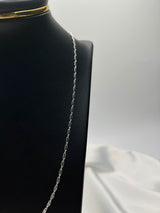 Cadena De Plata Plana Diamantada PTLB176