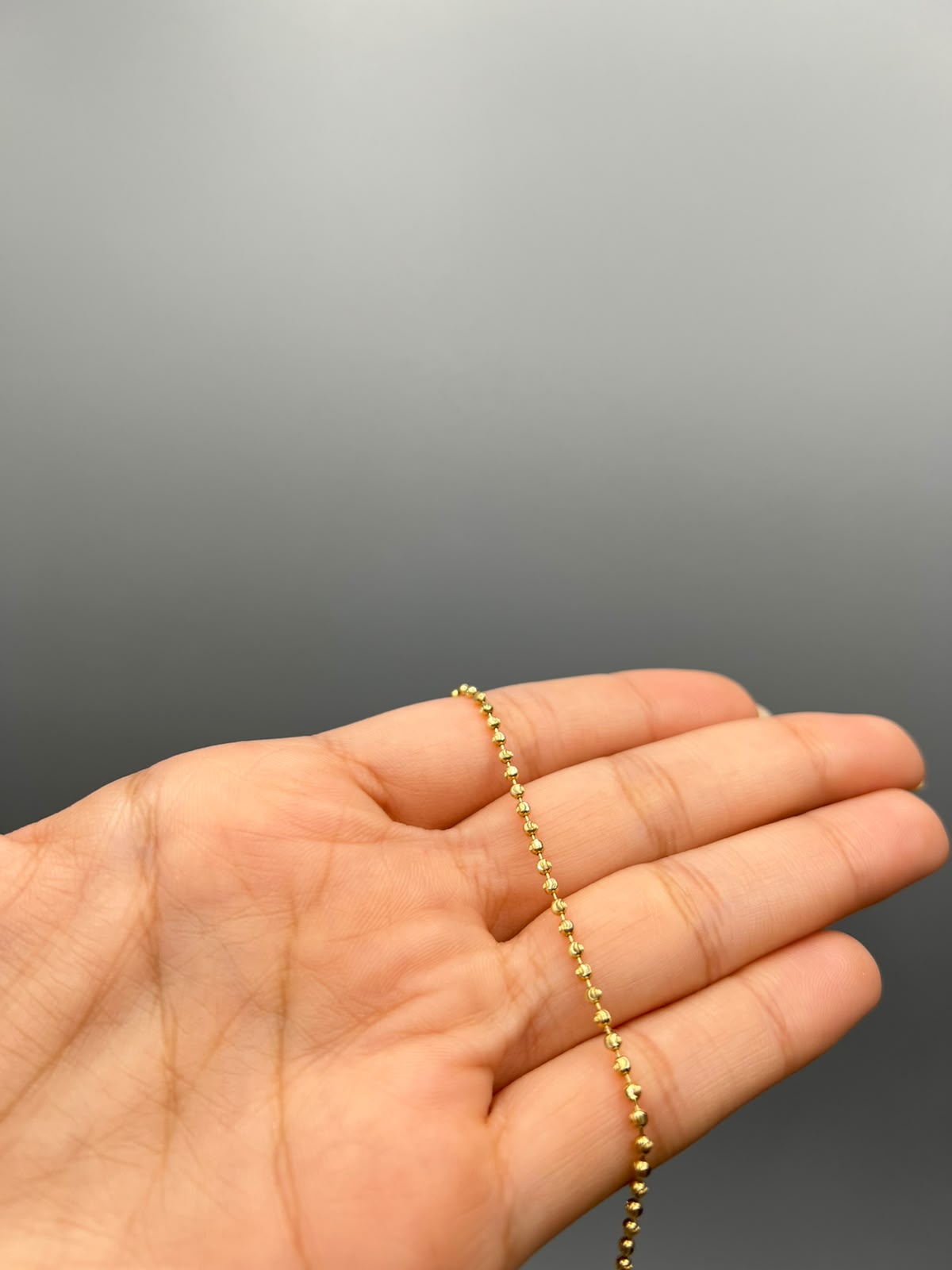 Cadena Militar Diamantada Luna Oro amarillo 18k 7,85 Gr / 1,94 mm / 60 Cm