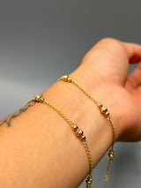 Pulso Balin Diamantado Oro amarillo 18k 2,36 Gr / 2,89 mm / 18,5 Cm Broche 0,30