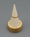 Anillo Arandela Separada Blanca Oro amarillo 18k / Talla 8 / 1,08 Gr