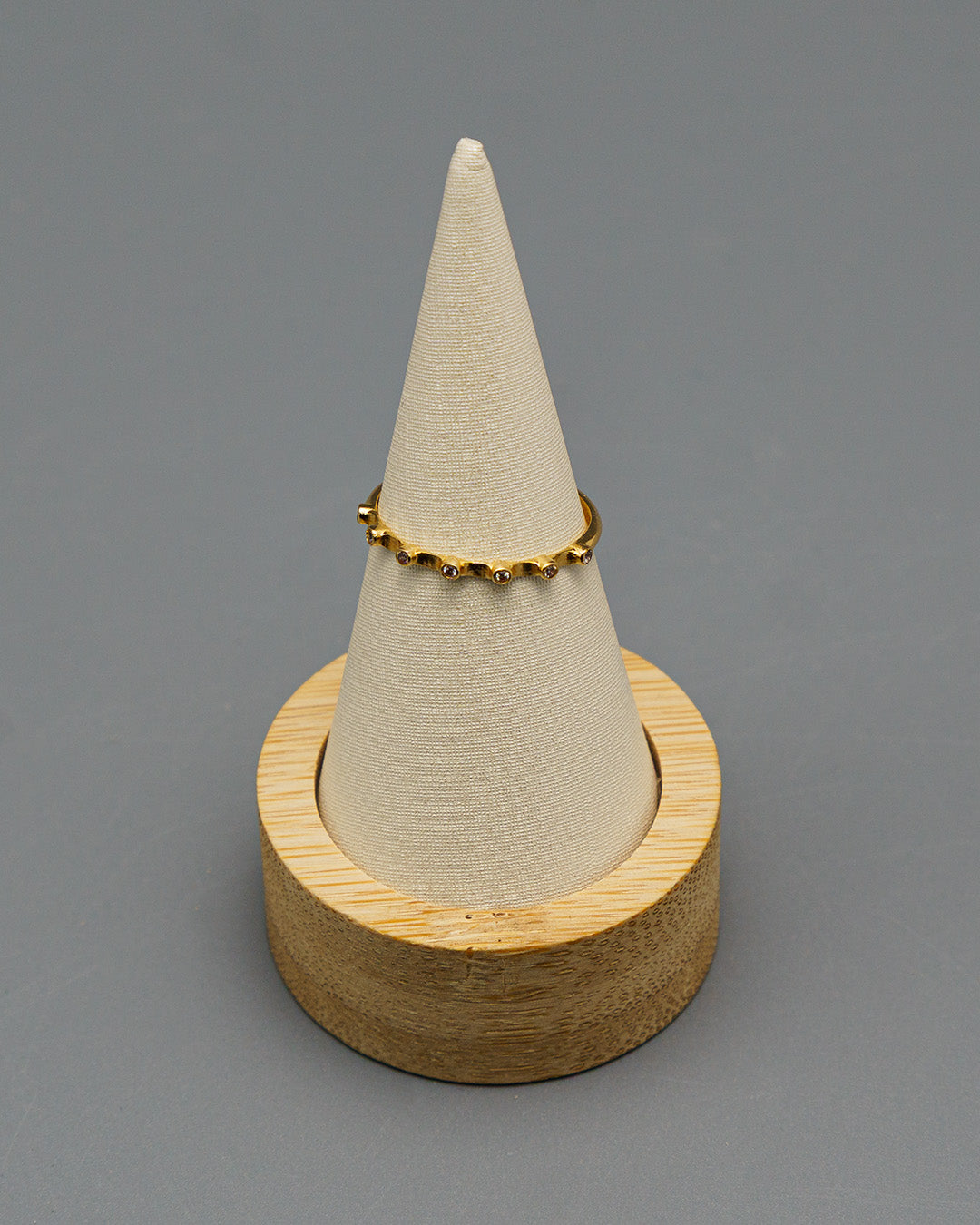 Anillo Arandela Separada Blanca Oro amarillo 18k / Talla 8 / 1,08 Gr
