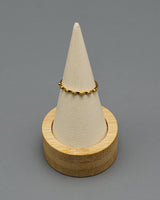 Anillo Arandela Separada Blanca Oro amarillo 18k / Talla 8 / 1,08 Gr