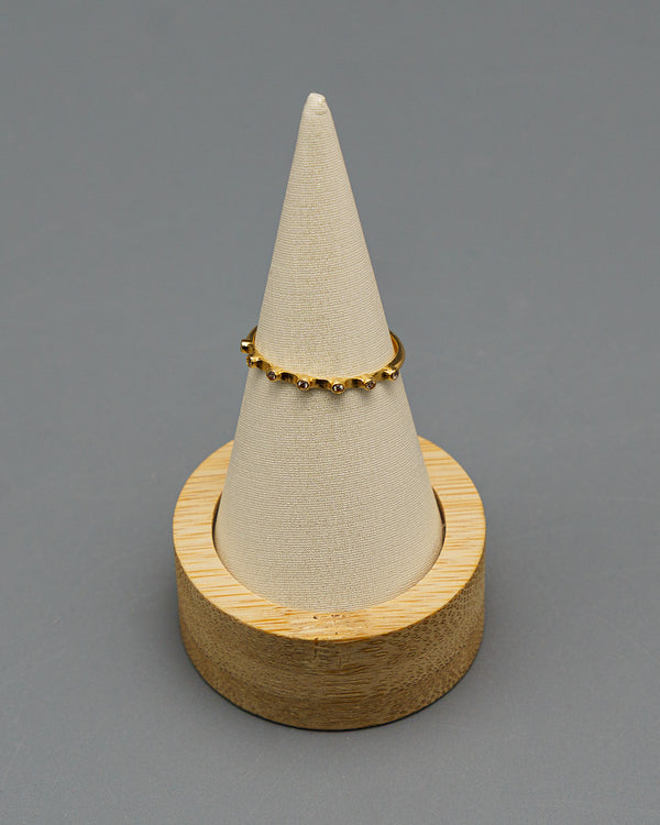 Anillo Arandela Separada Blanca Oro amarillo 18k / Talla 8 / 1,08 Gr