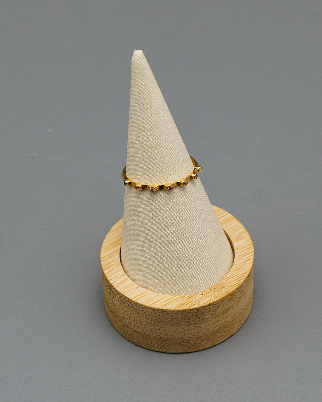 Anillo Arandela Separada Blanca Oro amarillo 18k / Talla 8 / 1,08 Gr