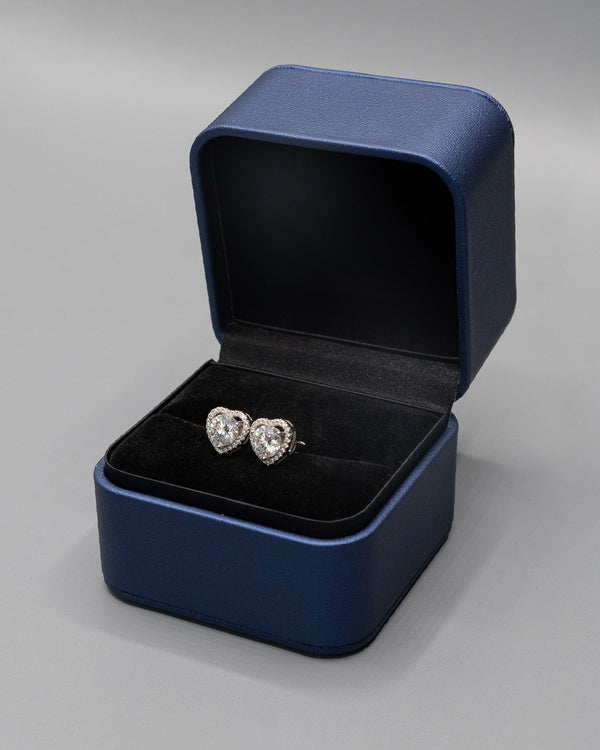 Topos De Plata De Plata Moissanita Corazon PTLB333