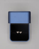 Topos De Plata De Plata Corazón Diamantado PTLB341