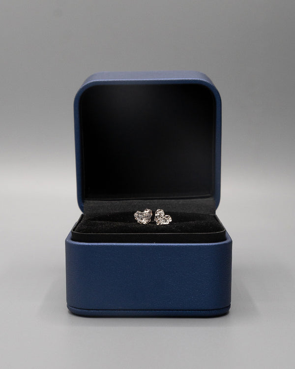 Topos De Plata De Plata Corazón Diamantado PTLB341