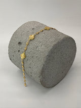 Pulso GC y trébol diamatado oro amarillo 18k 3,18 gr / 7,5 mm / 17,5 cm broche 0,10