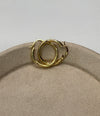 Candonga semi entorchada oro amarillo 18k 1,66 gr / 2,4 cm