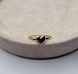 Anillo corazón liso oro amarillo 18k / talla 9 / 0,78 gr / 1,6 mm