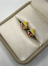 Topos mapa Colombia oro amarillo 18k 0,95 gr / 7,24 mm
