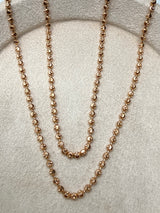 Cadena militardiamantado luna oro rosa 18k 12,25 gr / 2,6 mm / 60 cm