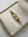 Topos trebol corazones circon blanco oro amarillo 18k 0,75 gr / 5,95 mm