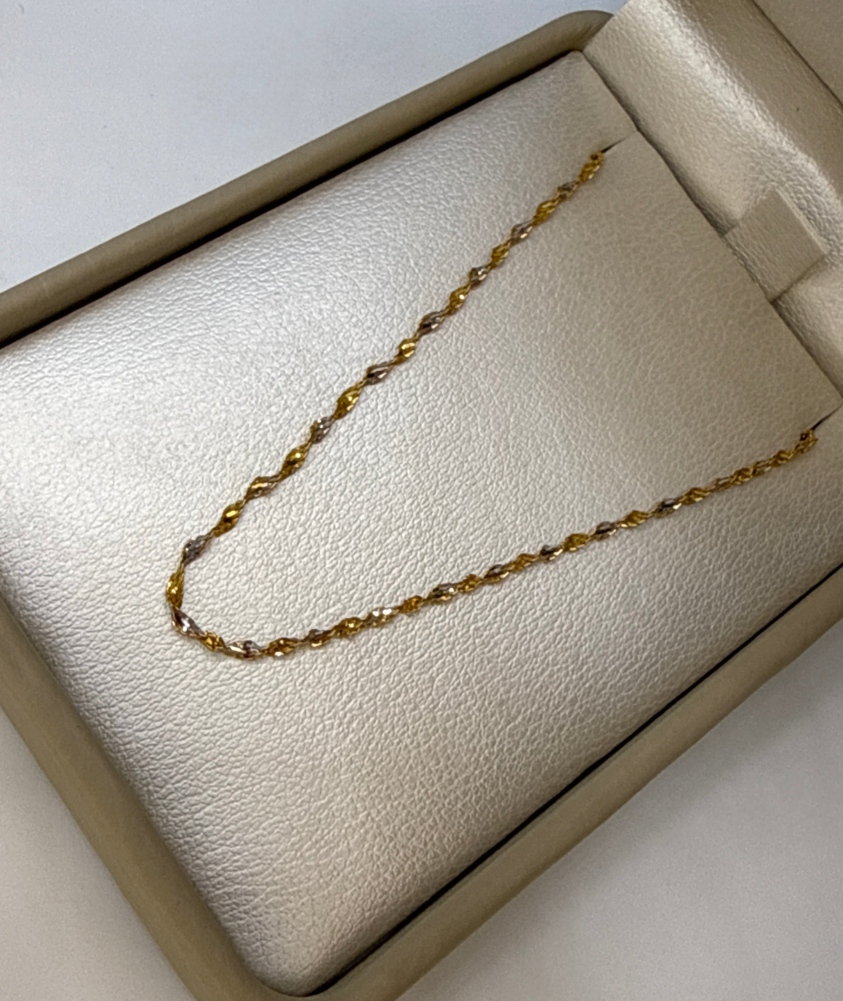 Cadena singapur oro amarillo 18k 2,81 gr / 1,56 mm / 60 cm