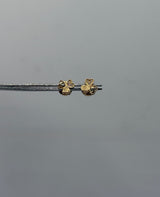 Topos trebol corazones circon blanco oro amarillo 18k 0,75 gr / 5,95 mm