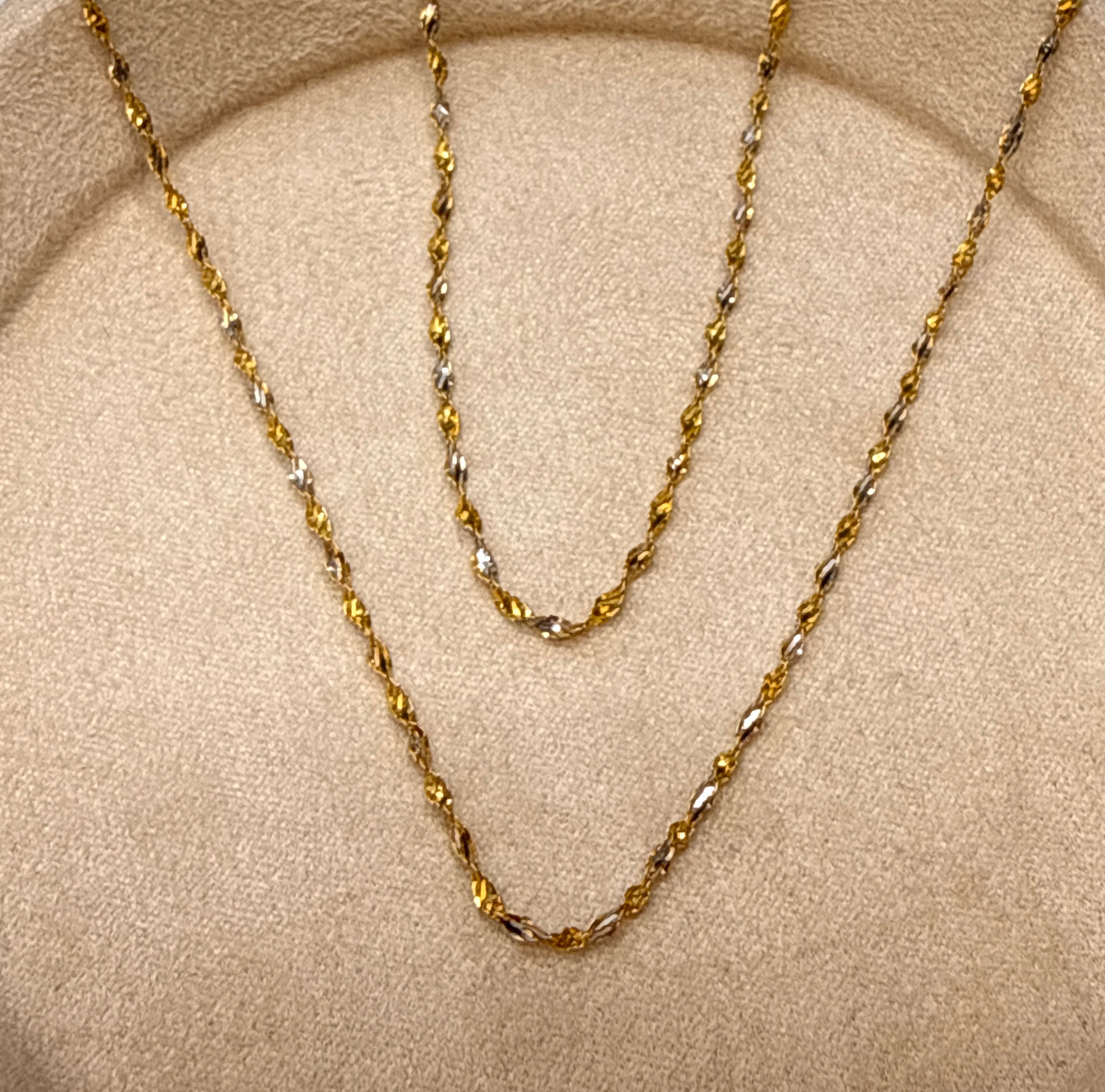 Cadena singapur oro amarillo 18k 2,81 gr / 1,56 mm / 60 cm