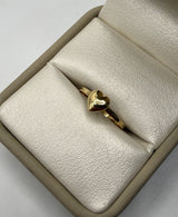 Anillo corazón liso oro amarillo 18k / talla 7 / 0,76 gr