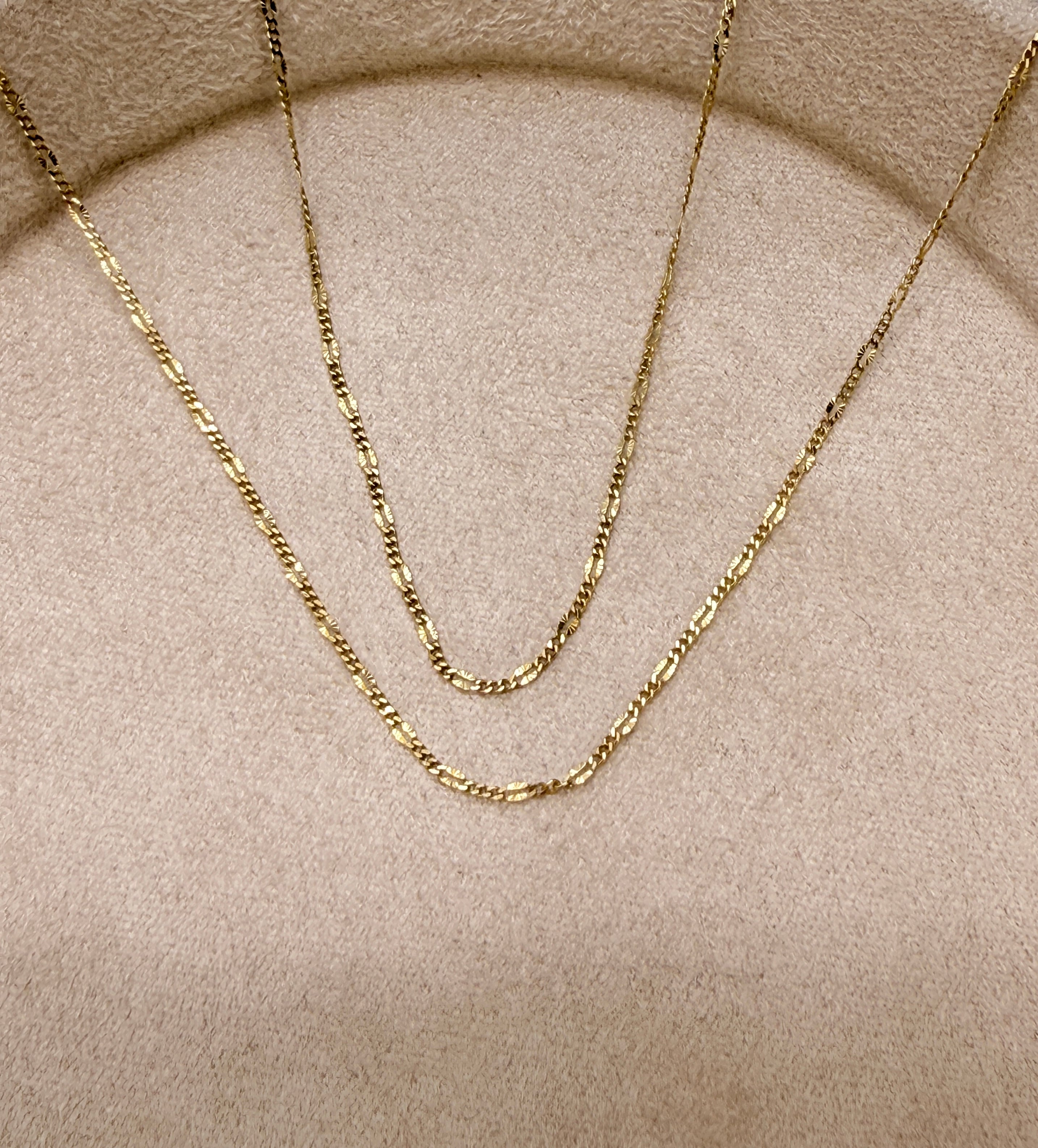 Cadena it mini 3x1 oro amarillo 18k 1,22 gr / 1 mm / 50 cm