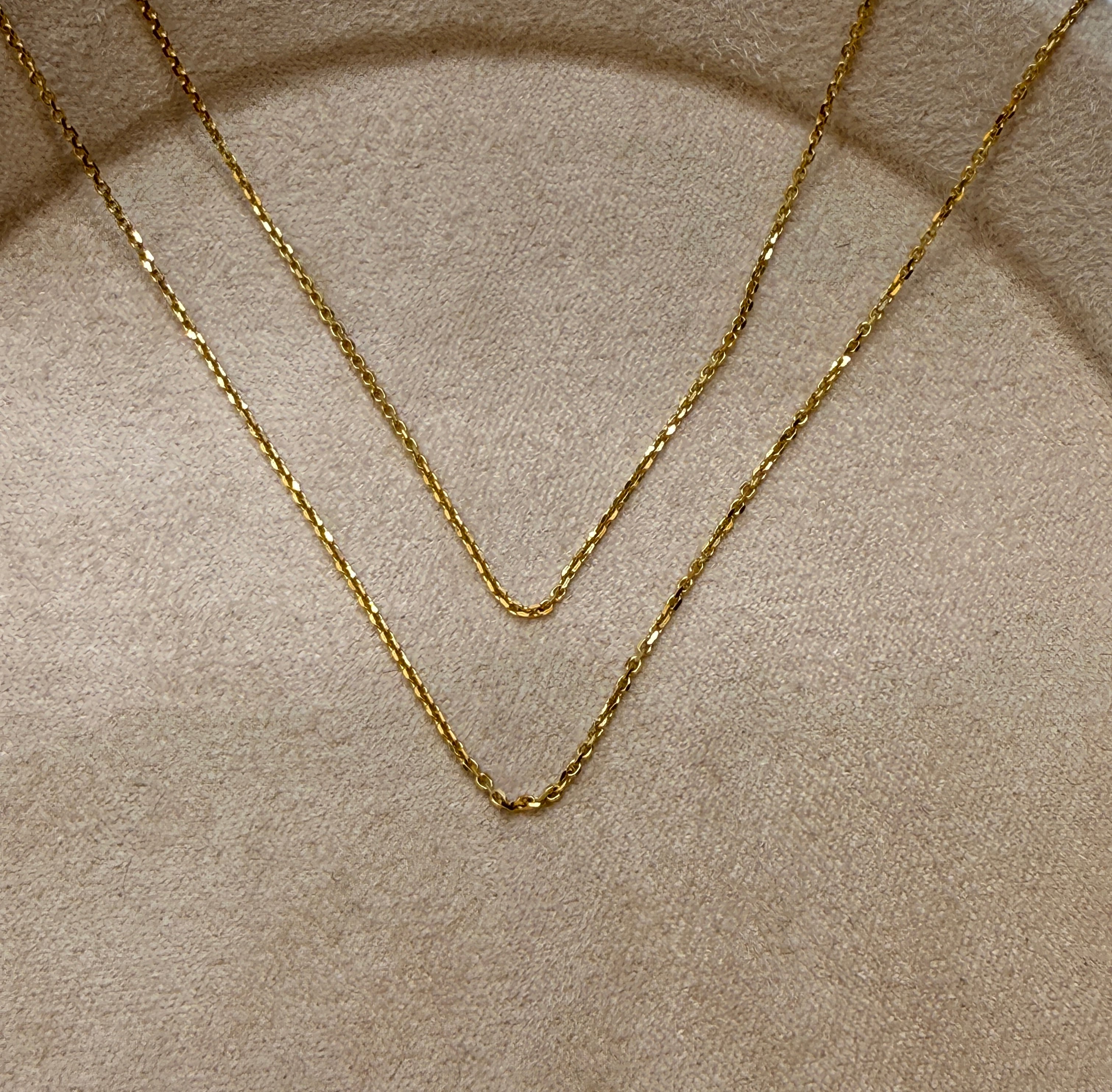 Cadena it roll on oro amarillo 18k 2,04 gr / 2,05 mm / 45 cm