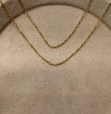 Cadena it eslabón marino oro amarillo 18k 2 gr / 1 mm / 50 cm