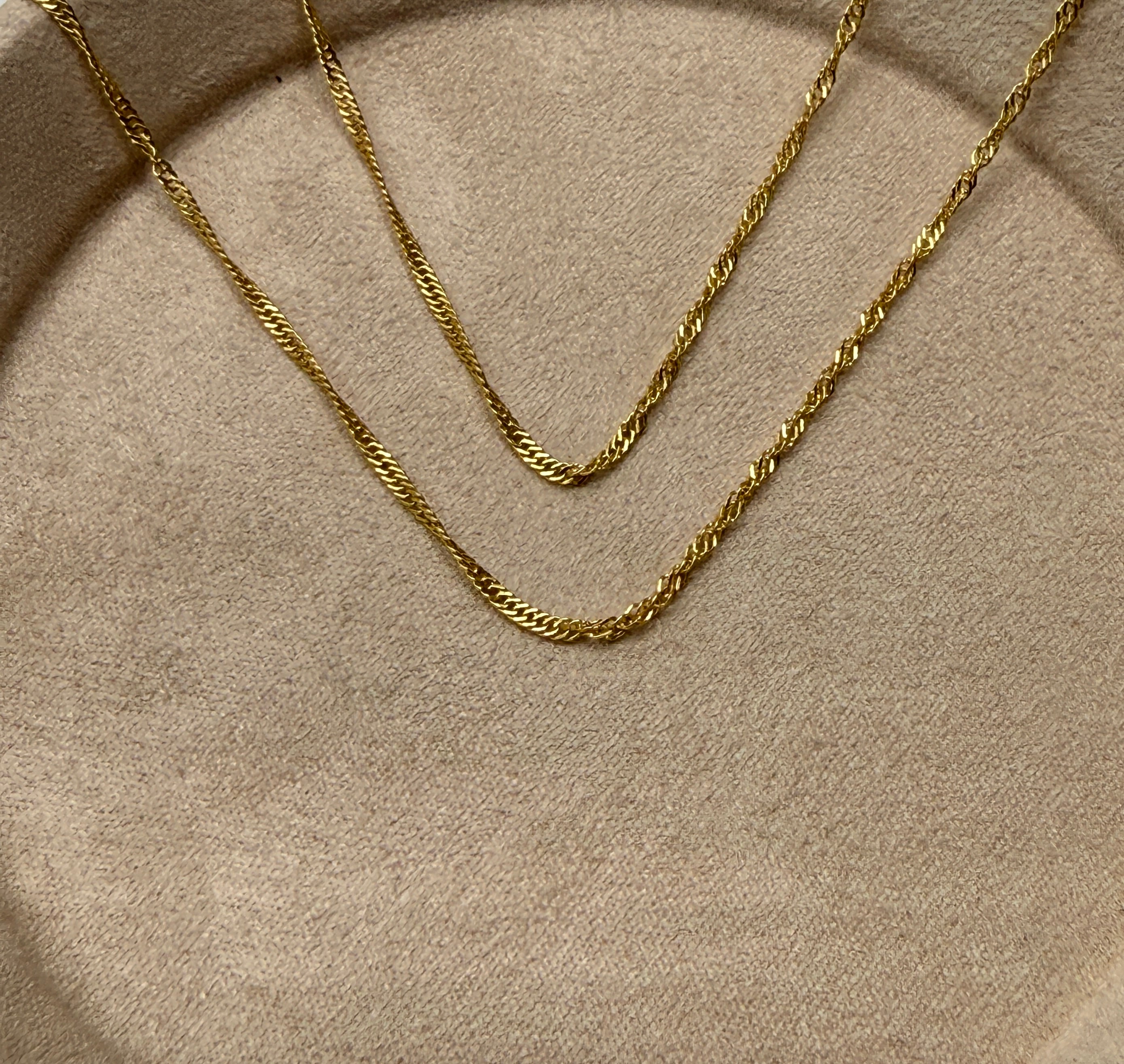 Cadena it singapur oro amarillo 18k 1,43 gr / 1,57 mm / 50 cm