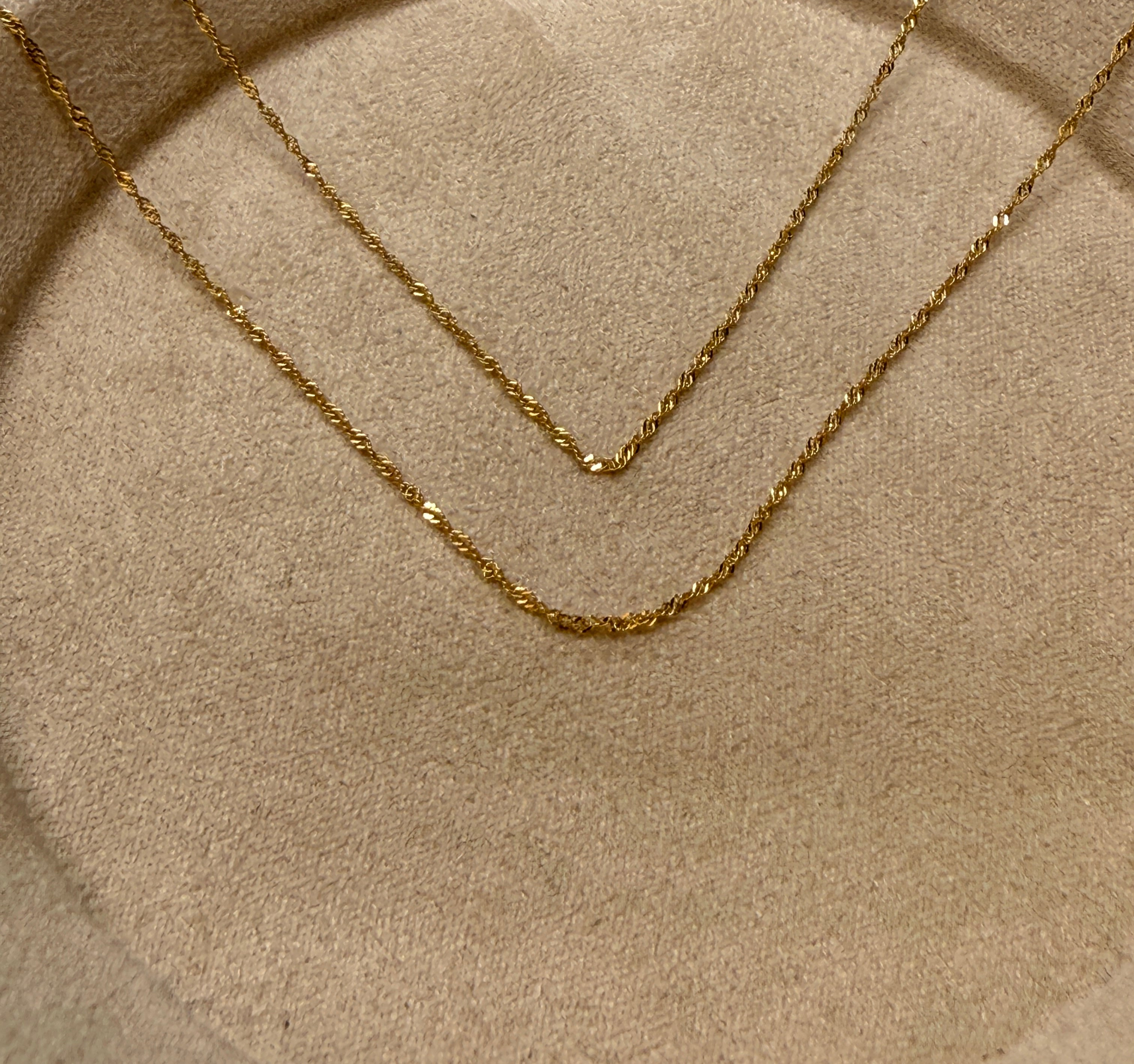 Cadena it singapur oro amarillo 18k 1,23 gr / 0,7 mm / 50 cm
