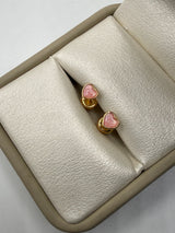 Topos corazón rosa perla oro amarillo 18k 0,51 gr / 4,86 mm