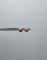 Topos corazón rosa oro amarillo 18k 0,50 gr / 4,65 mm