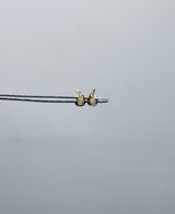 Topos Alas Circon Blanco Oro amarillo 18k 0,59 Gr / 7,79 mm