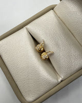Topos Alas Circon Blanco Oro amarillo 18k 0,59 Gr / 7,79 mm