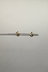 Topos luna circon blanco 0,48 gr / 6,17 mm